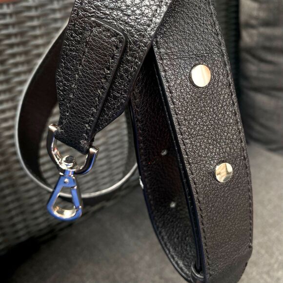 MK Ezra Medium Messenger Crossbody Bag in Electric Blue + Black - Picture 12 of 13